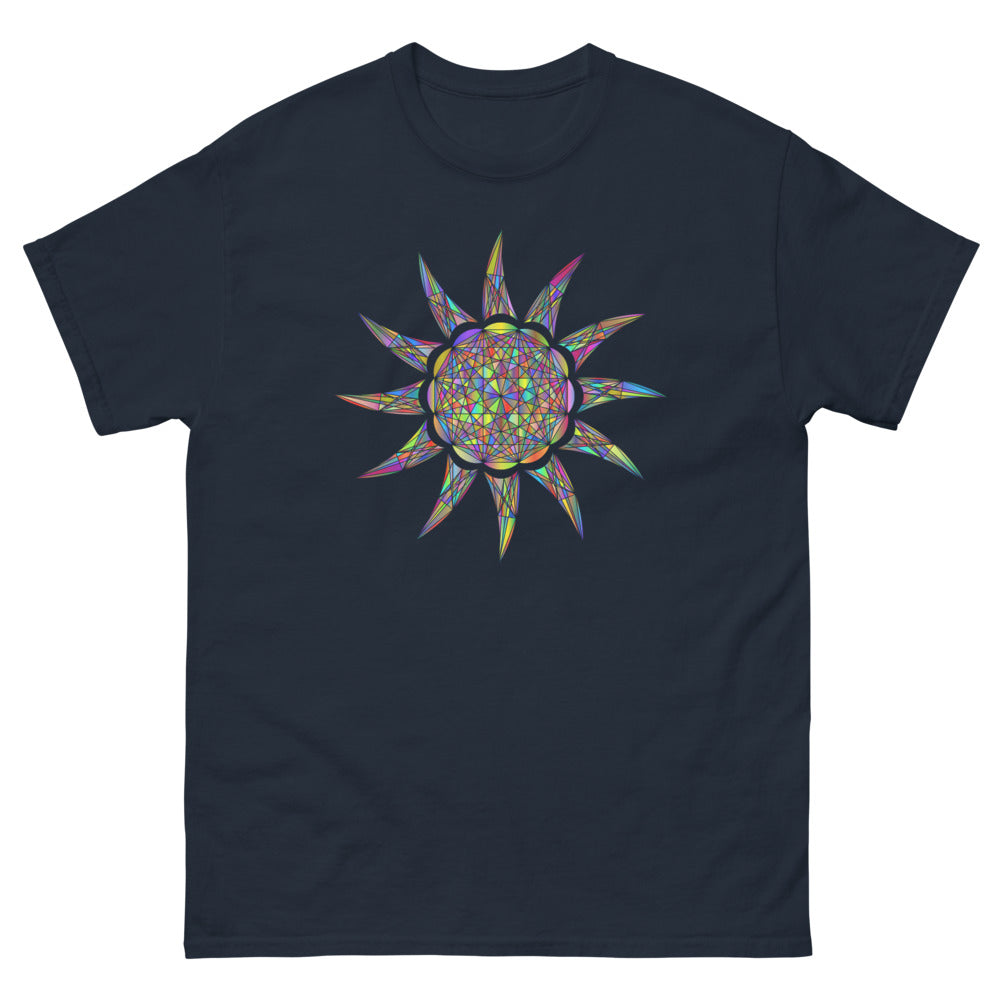 Multi Coloured Sun 100% cotton men's heavyweight tee