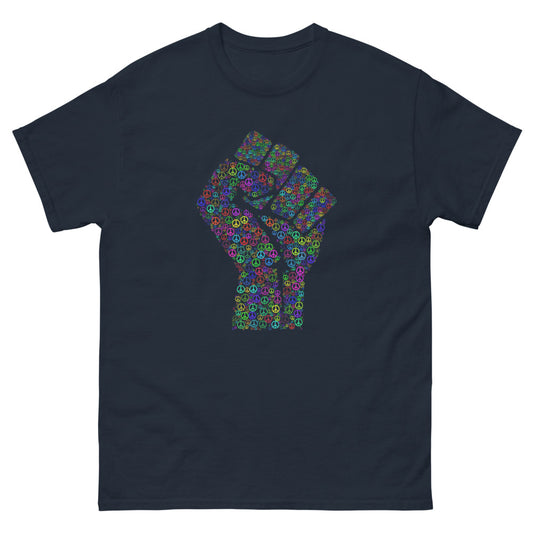 Multi Coloured Fist 100% cotton men's heavyweight tee