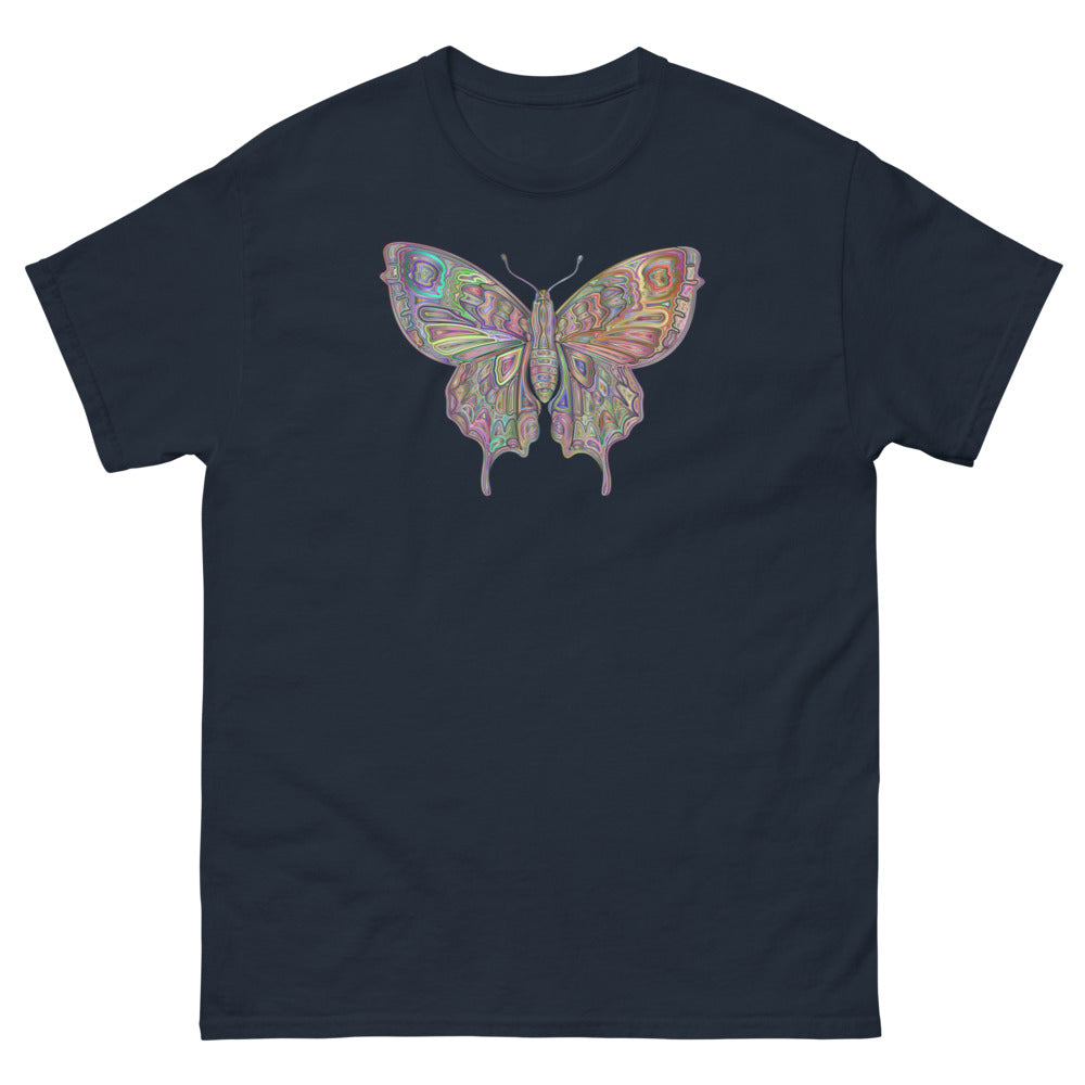 Multi Coloured Butterfly 100% cotton men's heavyweight tee