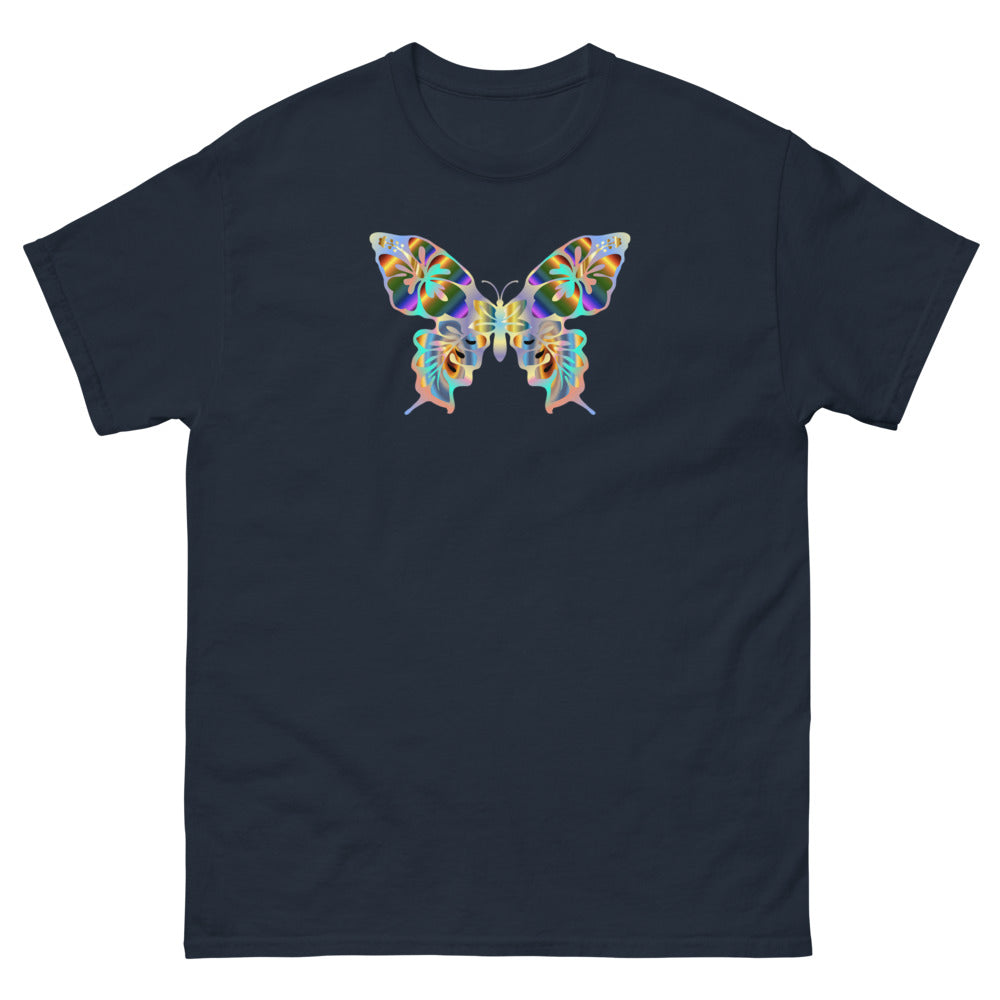 Multi Coloured Butterfly 100% cotton men's heavyweight tee