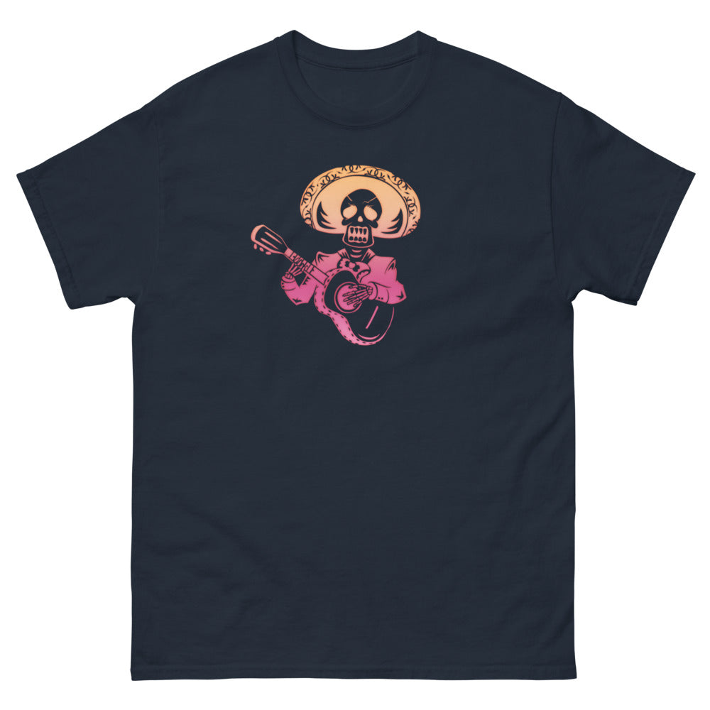 Skeleton Guitar 100% cotton men's heavyweight tee