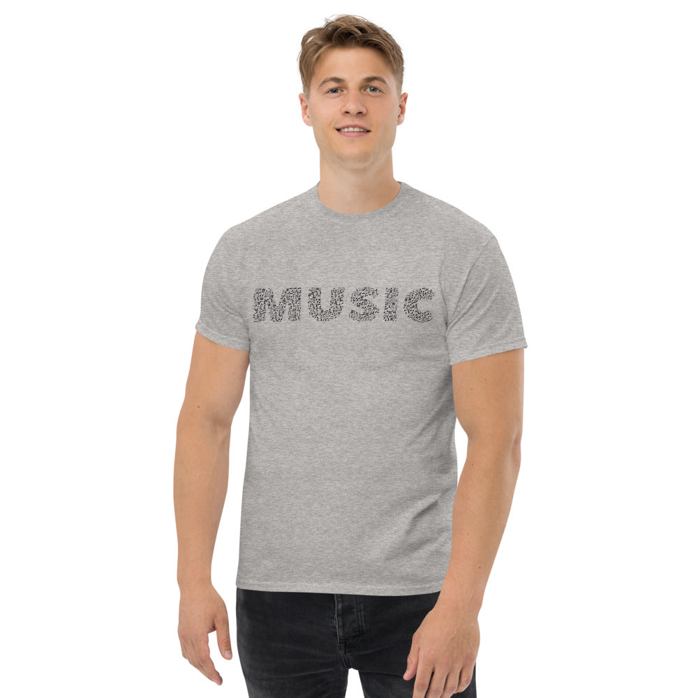 Music 100% cotton men's heavyweight tee