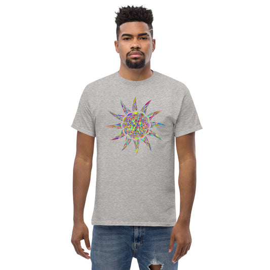 Multi Coloured Sun 100% cotton men's heavyweight tee