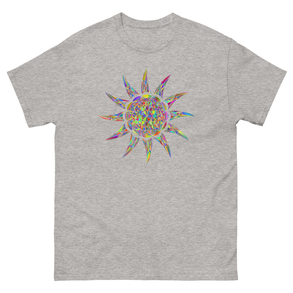 Multi Coloured Sun 100% cotton men's heavyweight tee