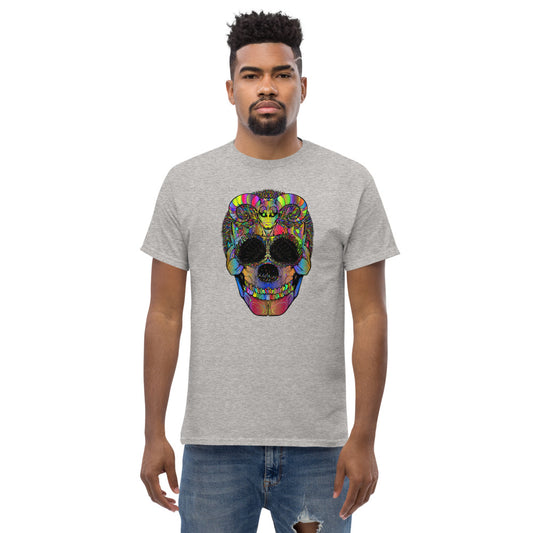 Multi Coloured Skull 100% cotton men's heavyweight tee