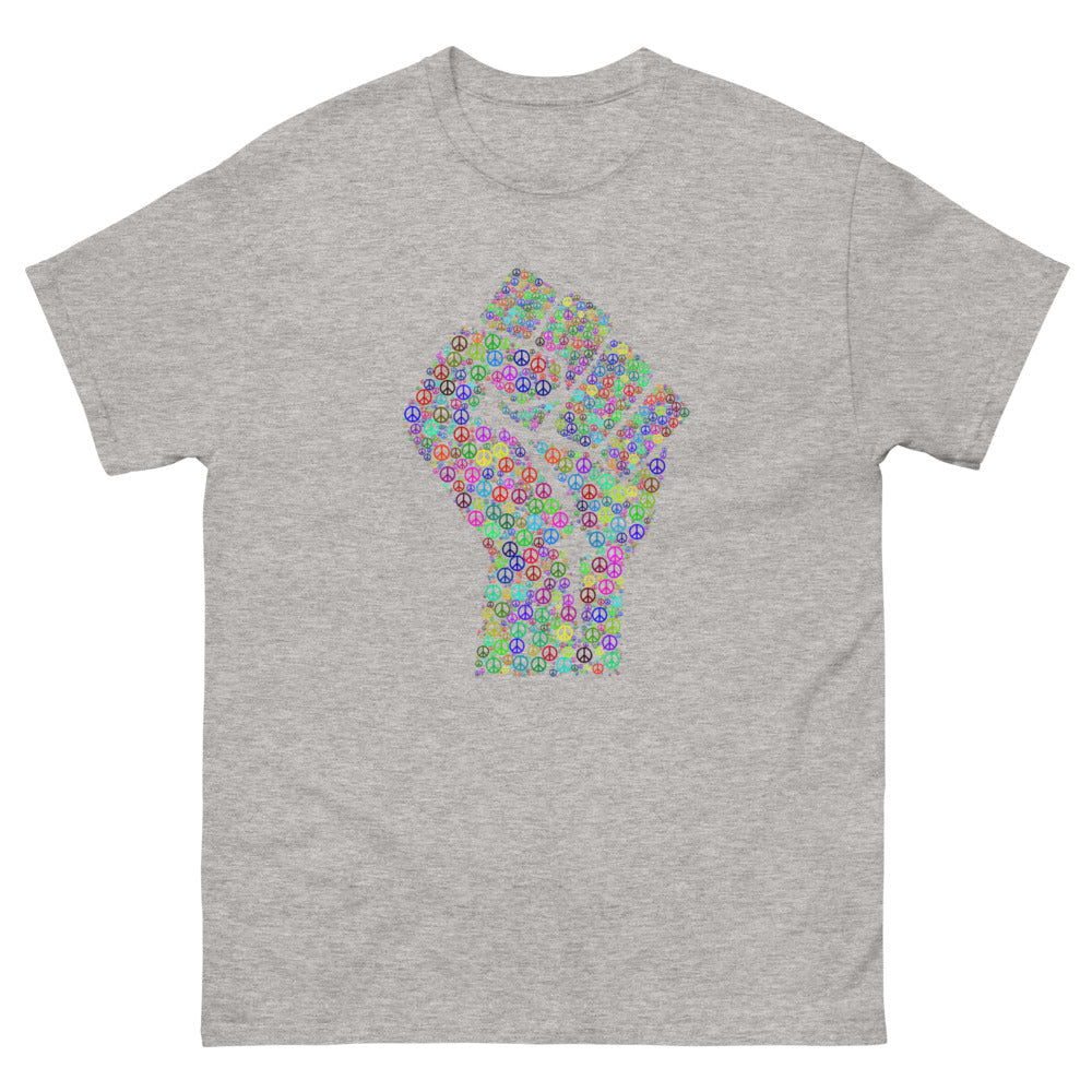 Multi Coloured Fist 100% cotton men's heavyweight tee