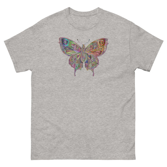 Multi Coloured Butterfly 100% cotton men's heavyweight tee