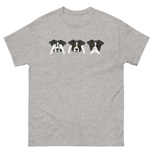 See no evil, hear no evil, speak no evil 100% cotton men's heavyweight tee