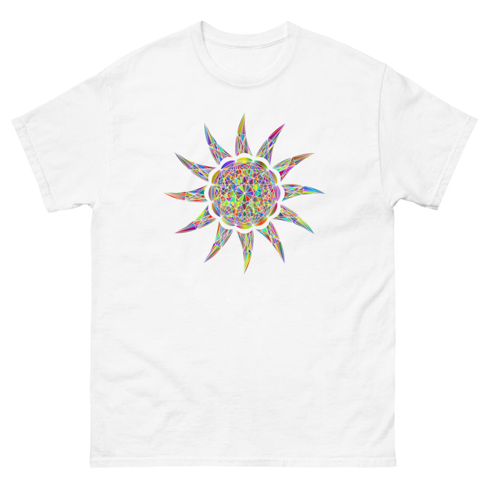 Multi Coloured Sun 100% cotton men's heavyweight tee