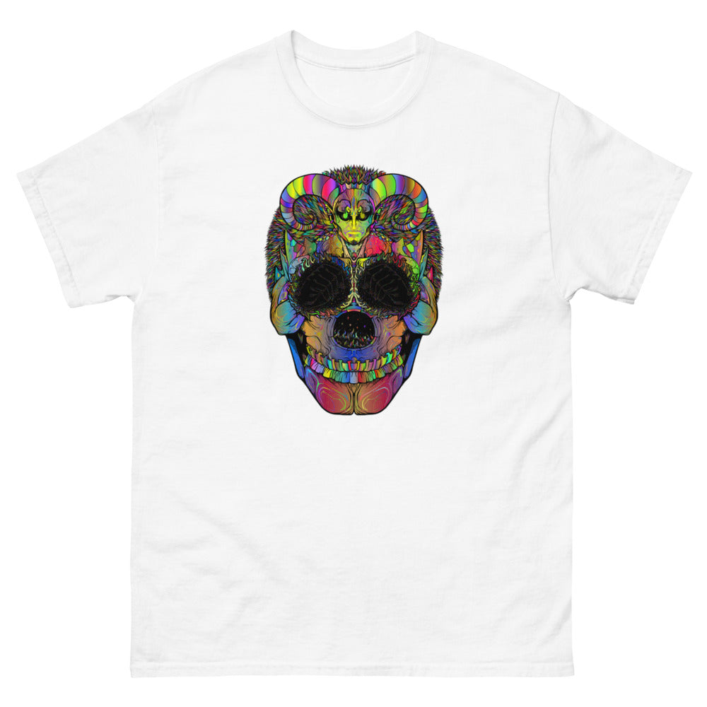 Multi Coloured Skull 100% cotton men's heavyweight tee