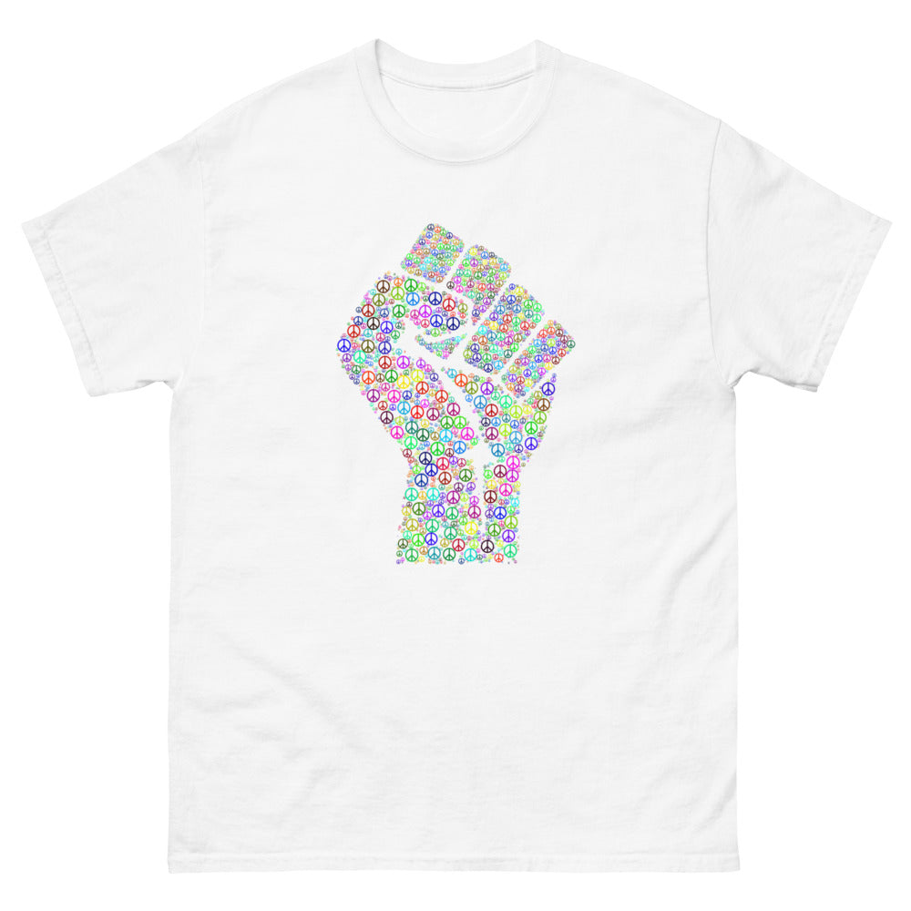 Multi Coloured Fist 100% cotton men's heavyweight tee