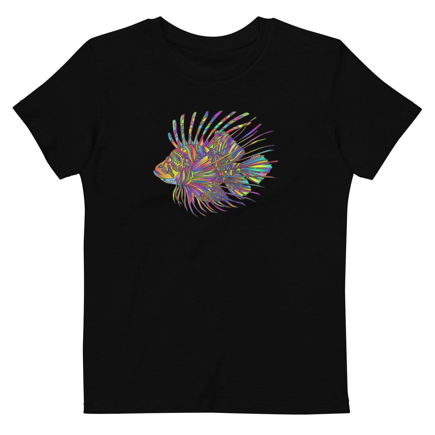 Multi Coloured Puffer Fish Organic Cotton Kids T-Shirt