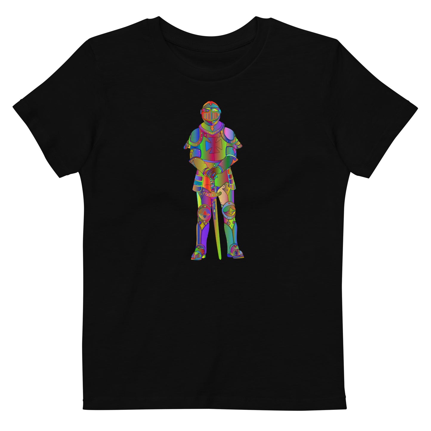 Multi Coloured Knight Organic Cotton Kids T-Shirt