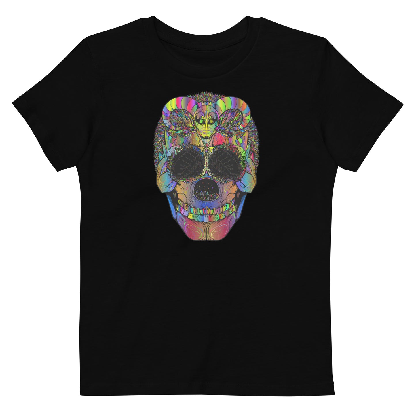 Multi Coloured Skull Organic Cotton Kids T-Shirt