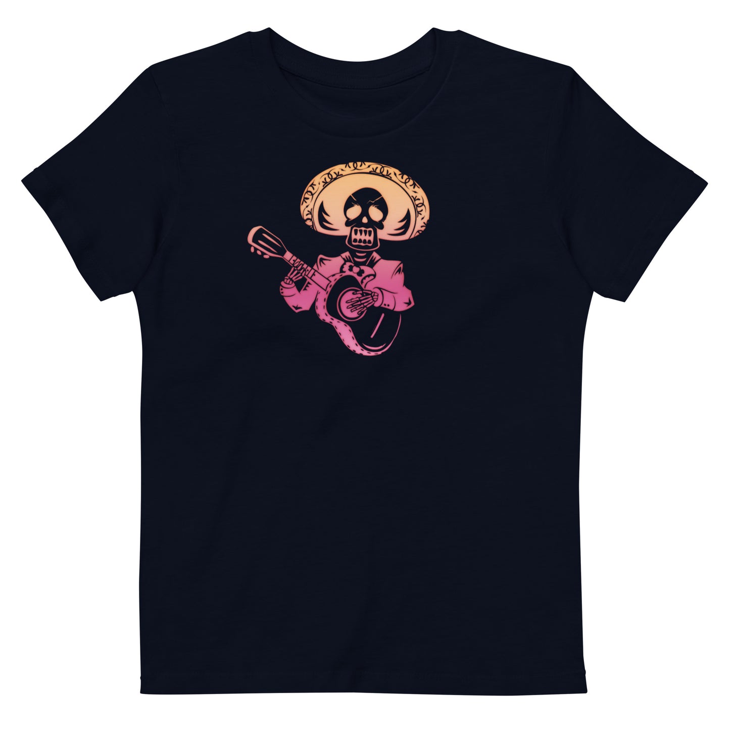 Skeleton Guitar Organic Cotton Kids T-Shirt