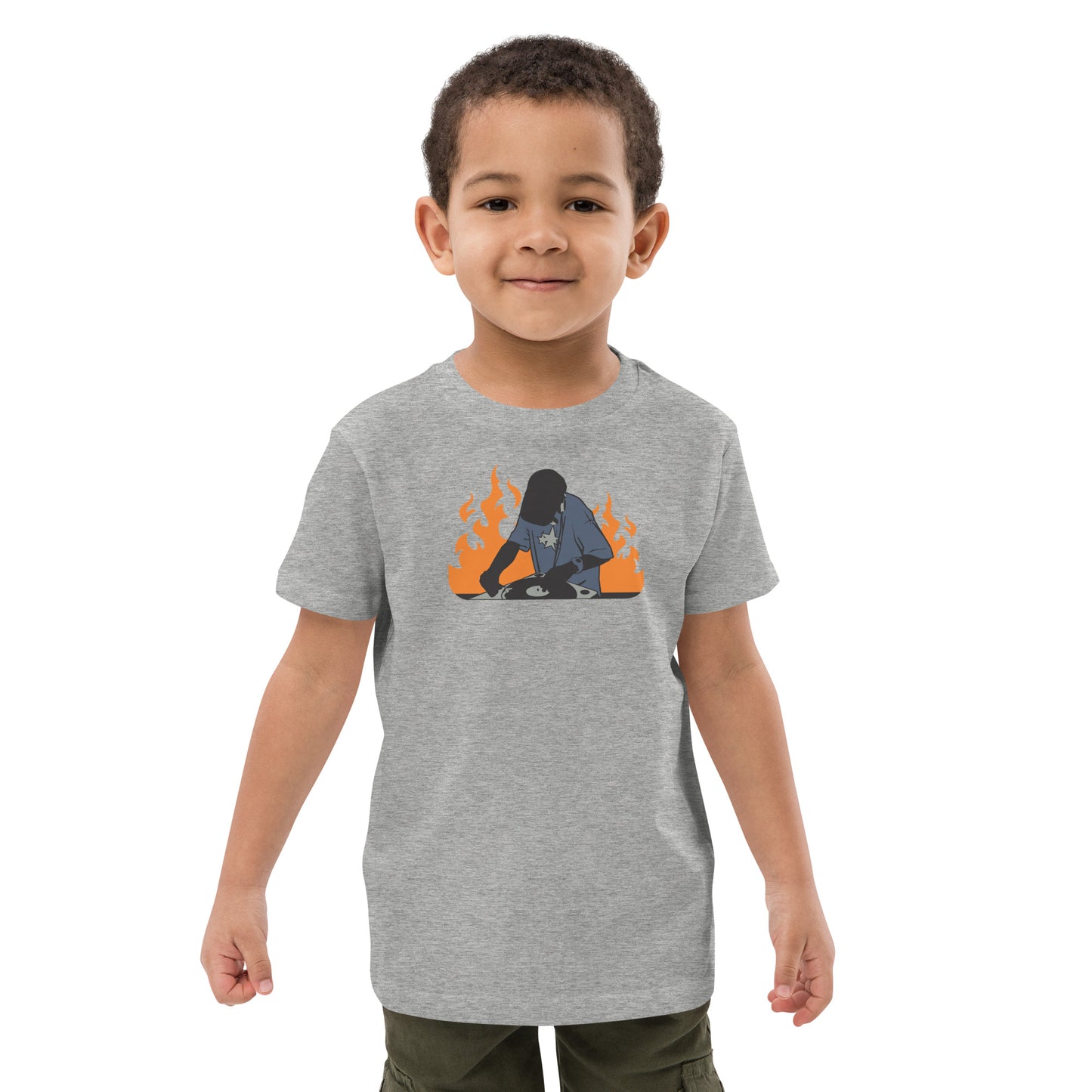 DJ on Fire Organic Cotton Kids T-Shirt