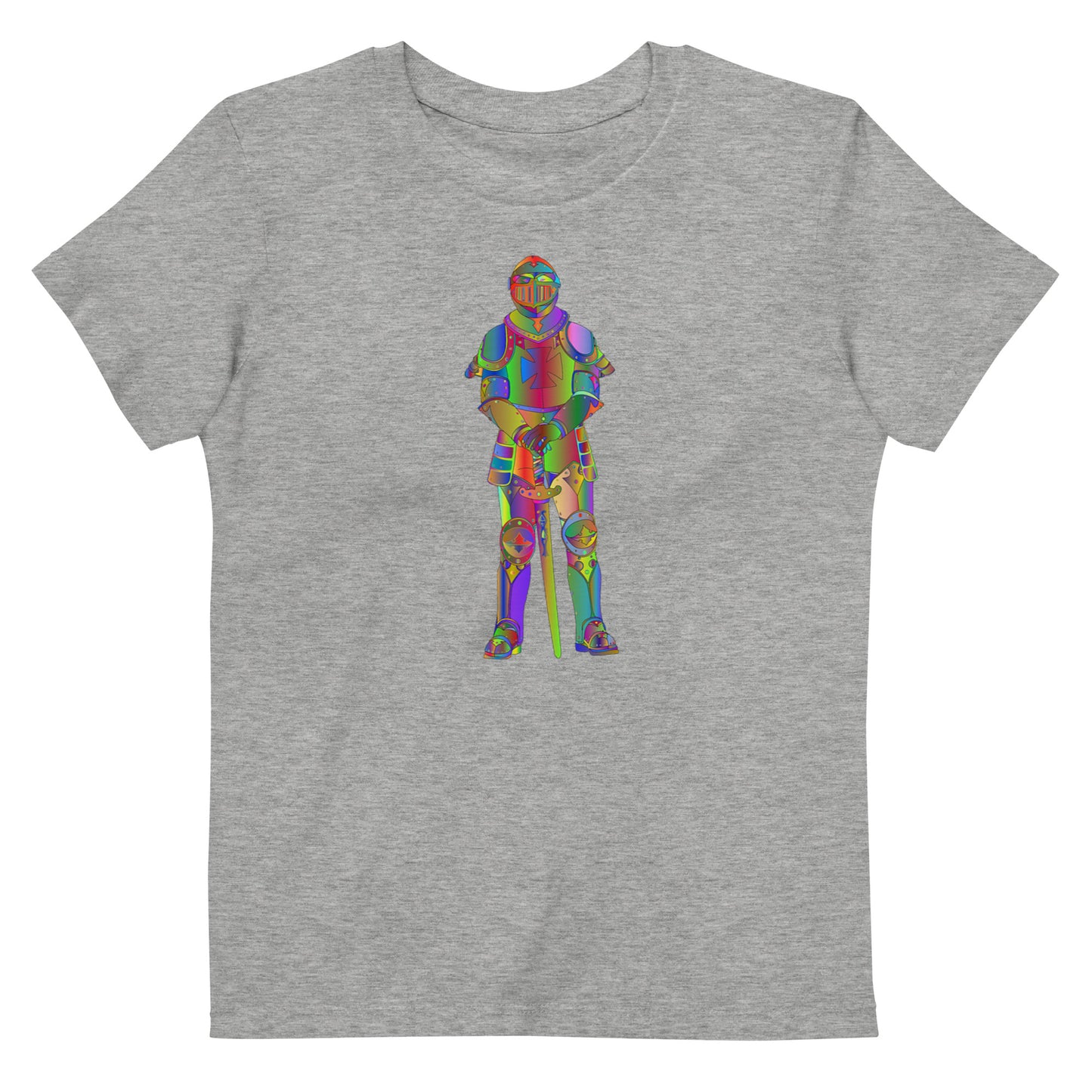 Multi Coloured Knight Organic Cotton Kids T-Shirt