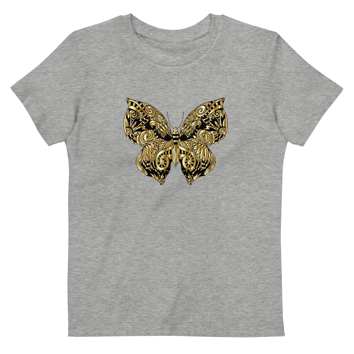 Gold Butterfly Organic Cotton Kids T-Shirt