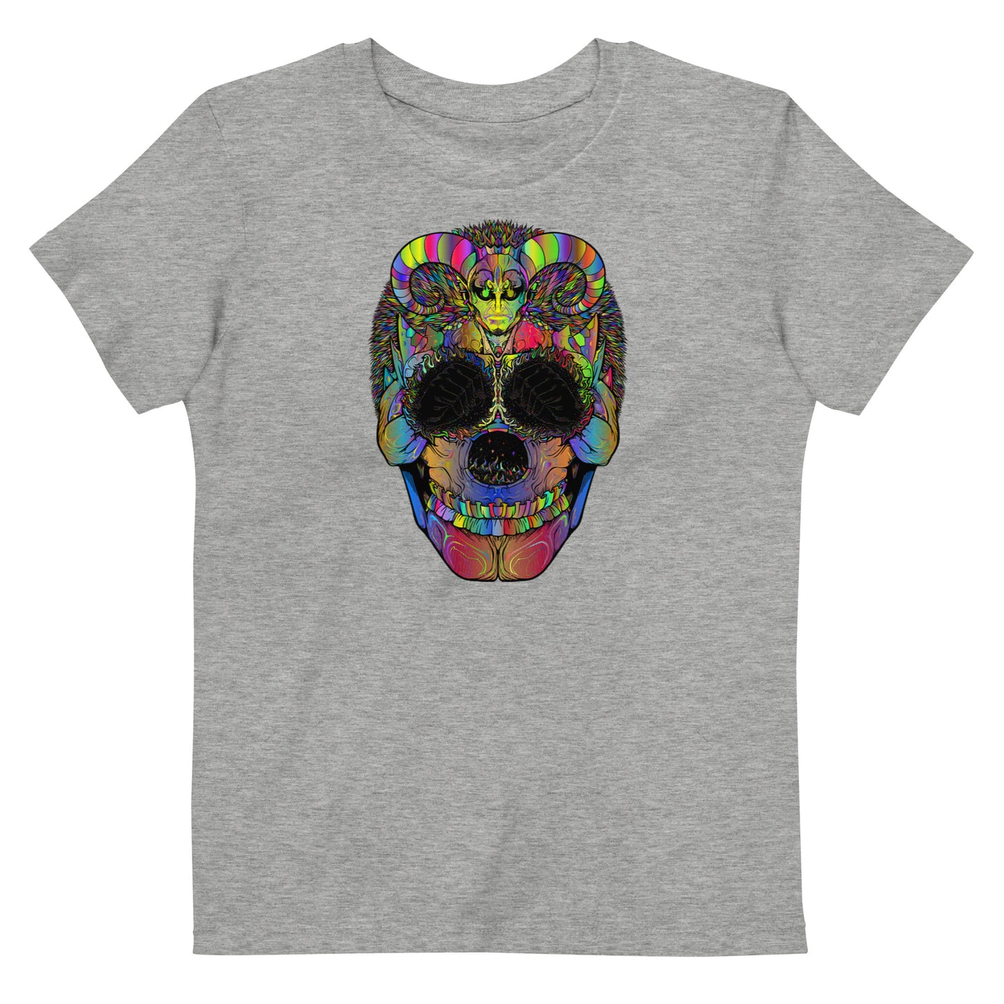 Multi Coloured Skull Organic Cotton Kids T-Shirt