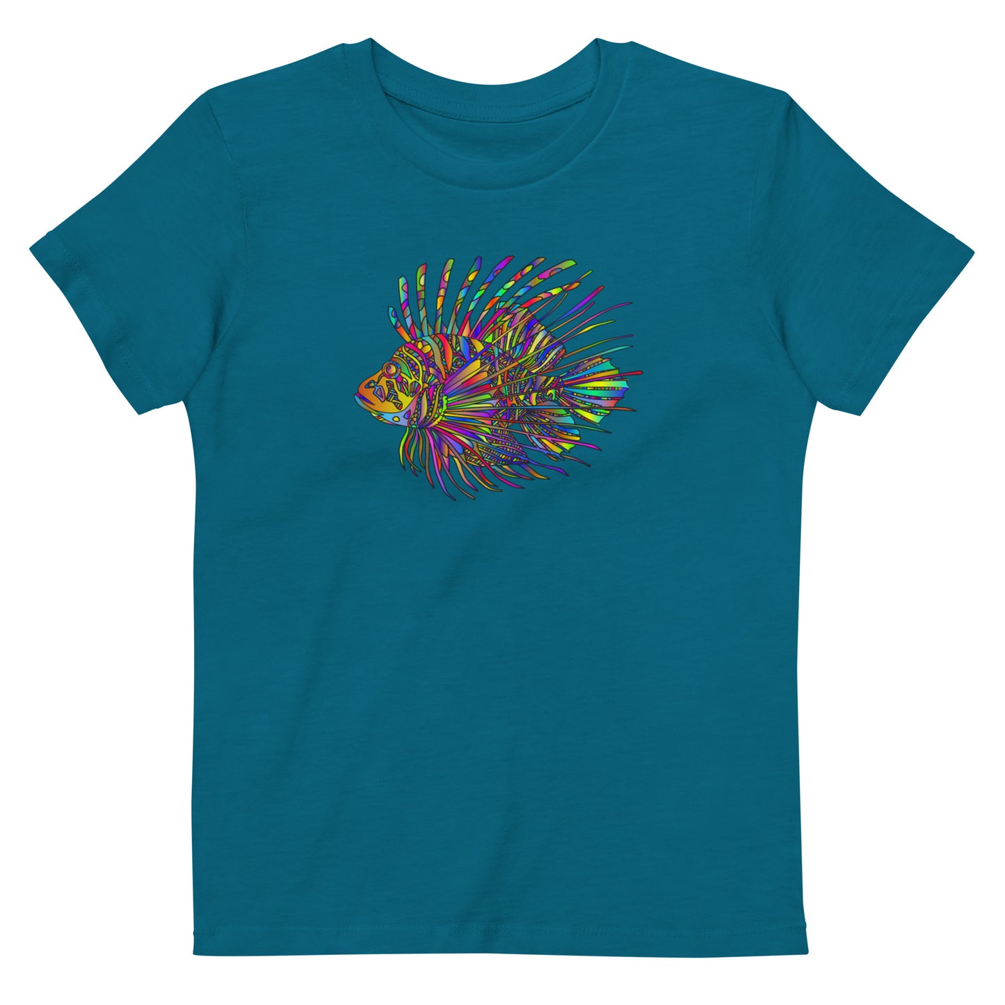 Multi Coloured Puffer Fish Organic Cotton Kids T-Shirt