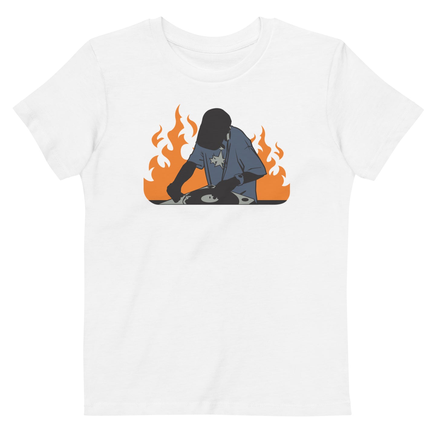 DJ on Fire Organic Cotton Kids T-Shirt