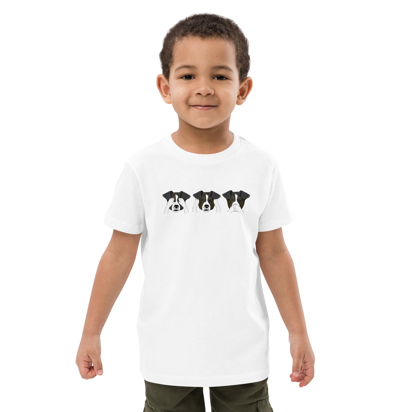 See no evil, hear no evil, speak no evil Organic Cotton Kids T-Shirt