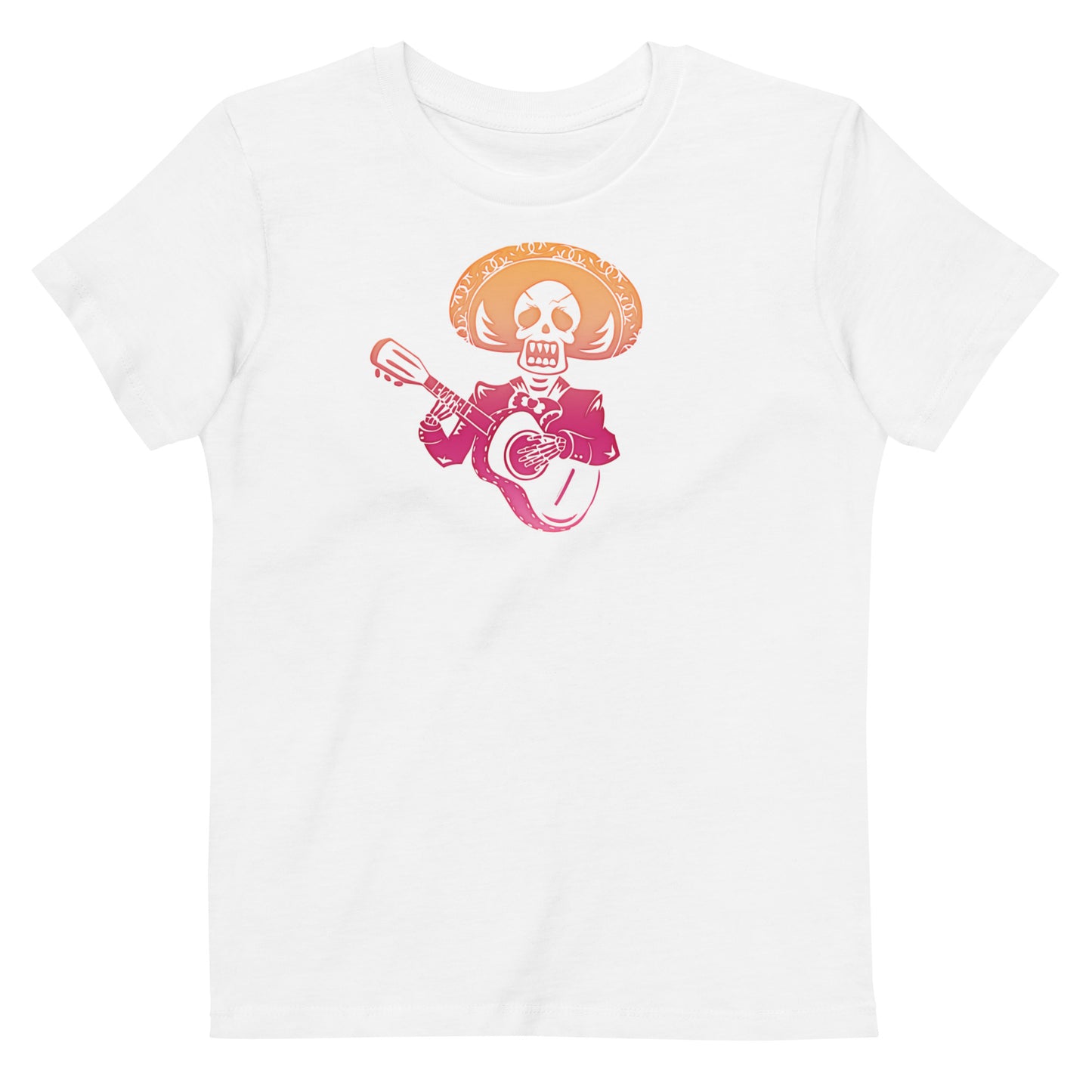 Skeleton Guitar Organic Cotton Kids T-Shirt