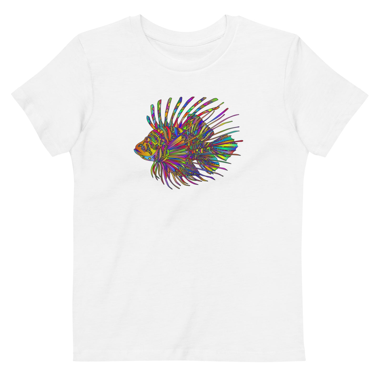 Multi Coloured Puffer Fish Organic Cotton Kids T-Shirt