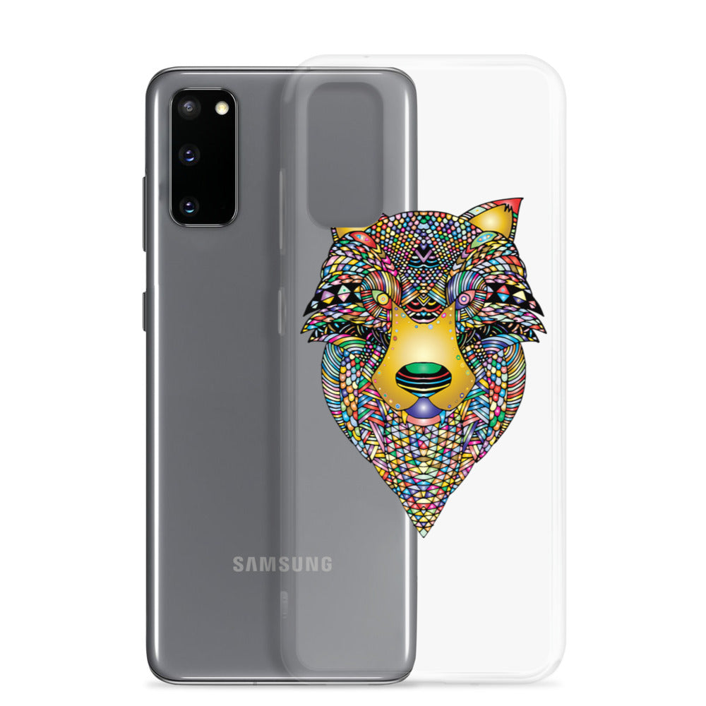 Multi Coloured Wolf  Samsung Case