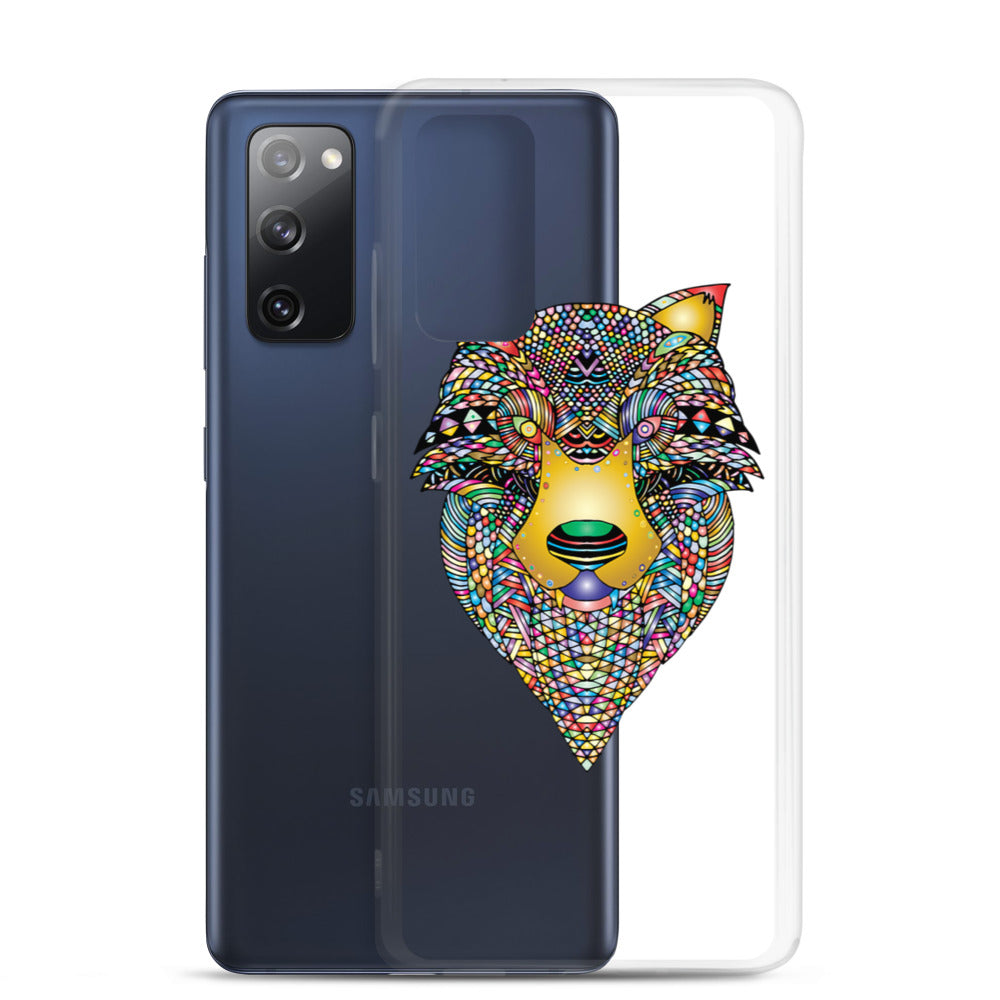 Multi Coloured Wolf  Samsung Case