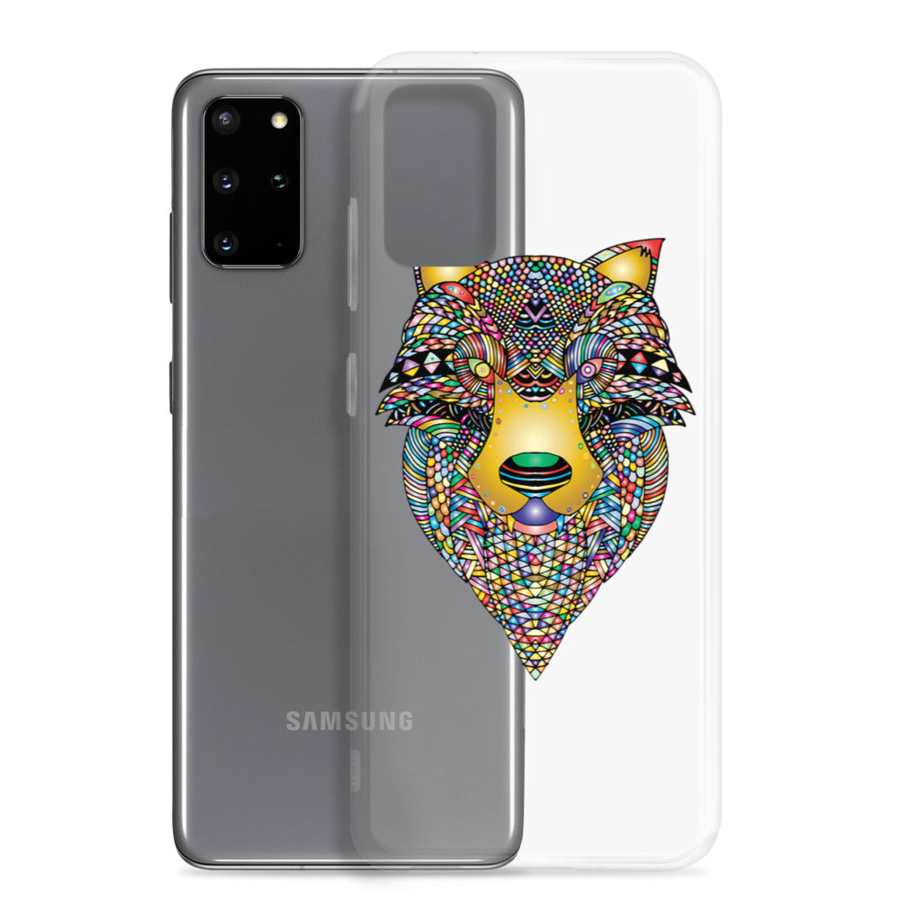 Multi Coloured Wolf  Samsung Case