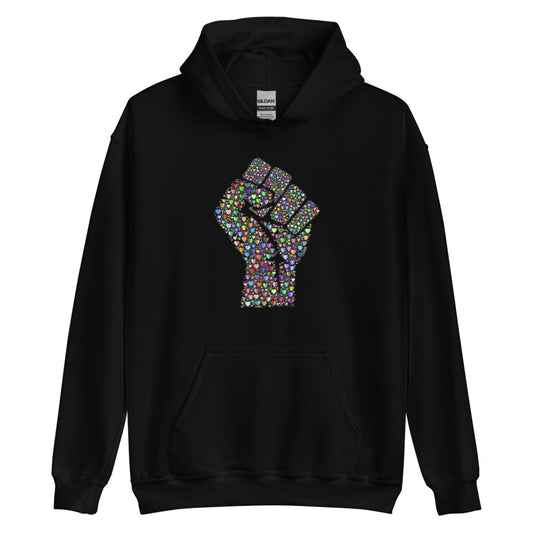 Multi Coloured Fist Unisex Hoodie