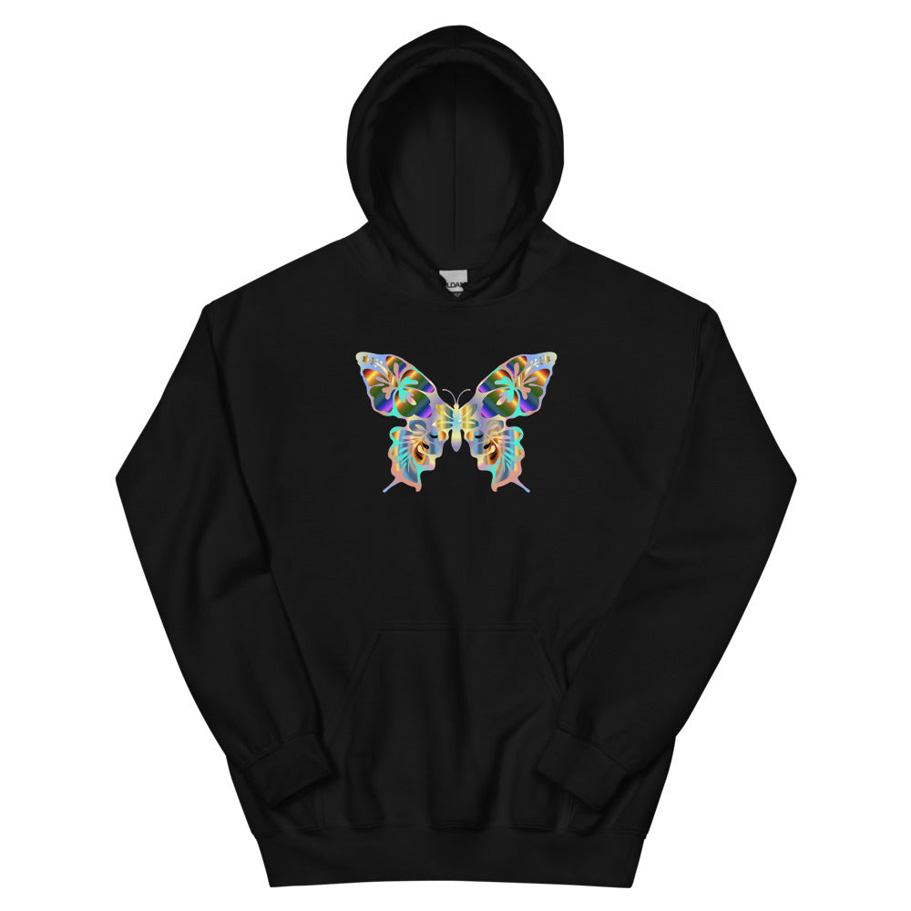 Multi Coloured Butterfly  Unisex Hoodie