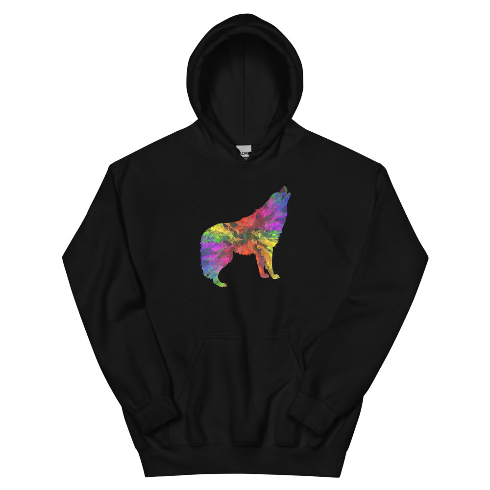 Technicolour Wolf Unisex Hoodie