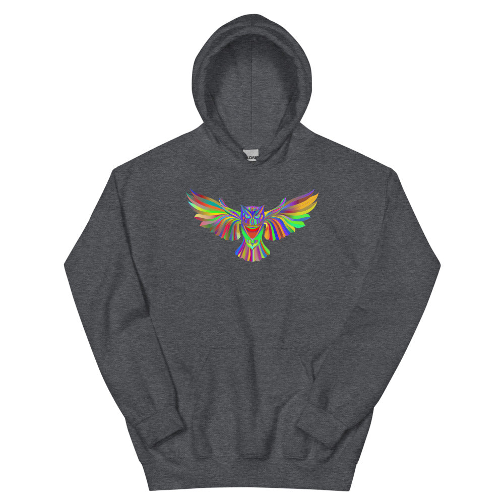 Multi Coloured Owl Unisex Hoodie