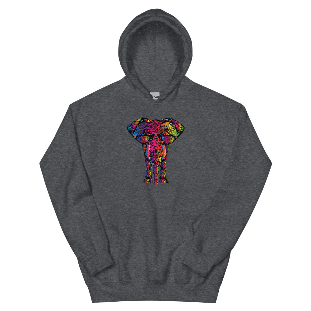 Elephant Face Colour Unisex Hoodie