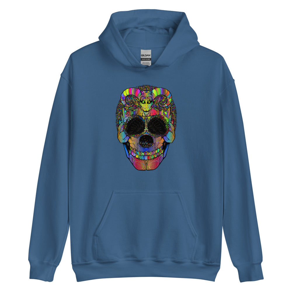 Multi Coloured Skull Unisex Hoodie