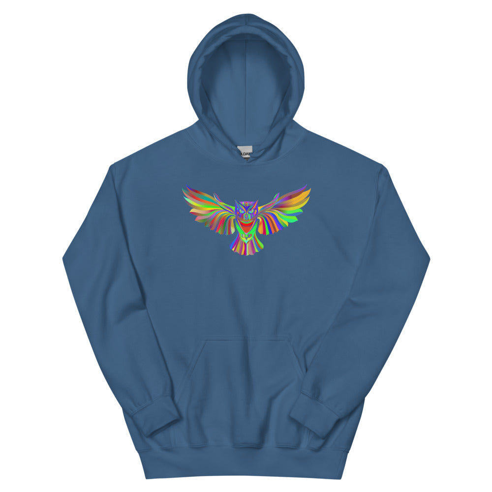 Multi Coloured Owl Unisex Hoodie