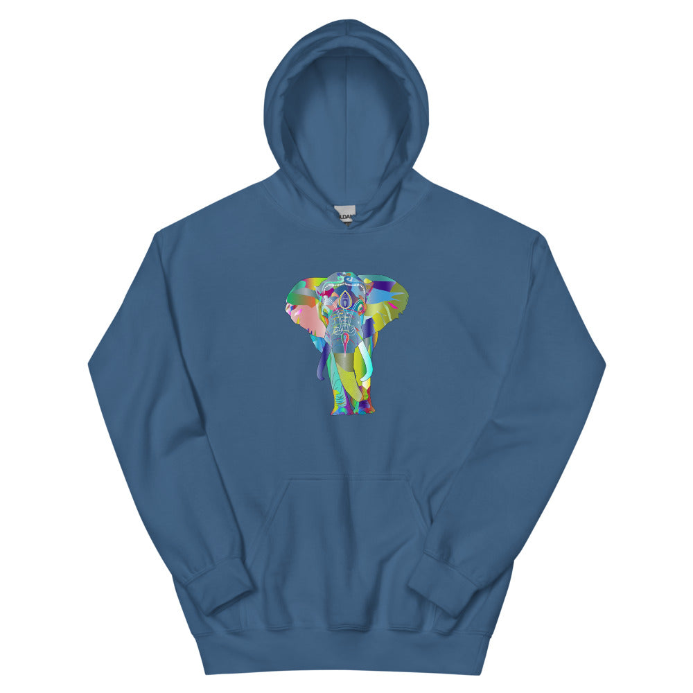 Elephant Face Colour Unisex Hoodie