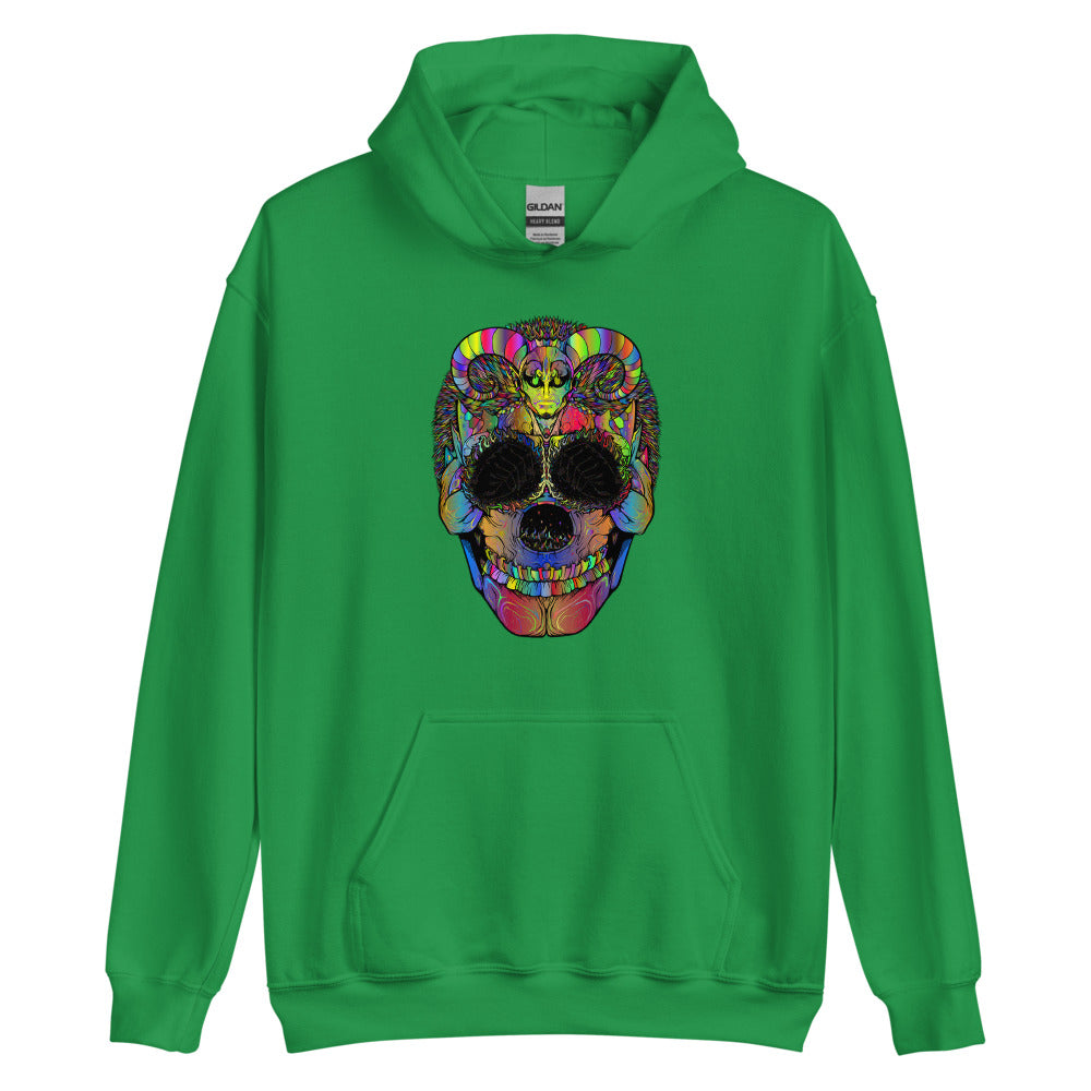 Multi Coloured Skull Unisex Hoodie