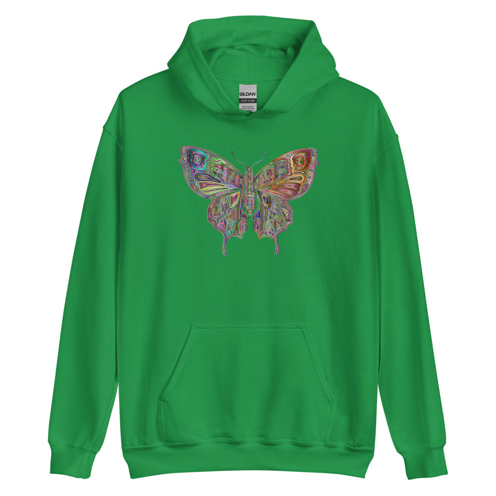 Multi Coloured Butterfly  Unisex Hoodie