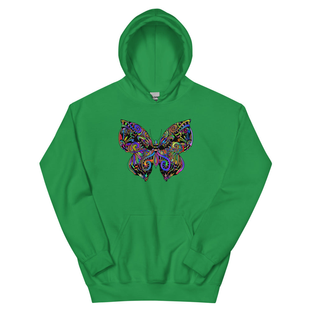 Multi Coloured Butterfly Unisex Hoodie