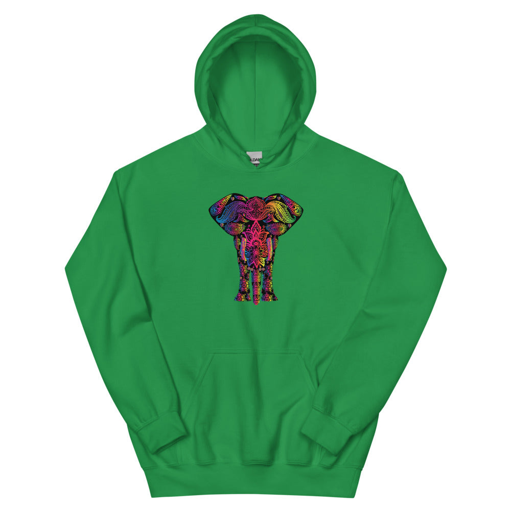 Elephant Face Colour Unisex Hoodie