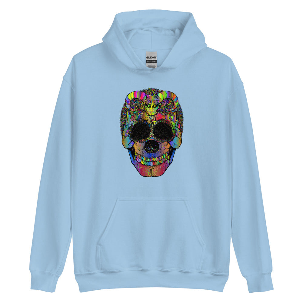 Multi Coloured Skull Unisex Hoodie