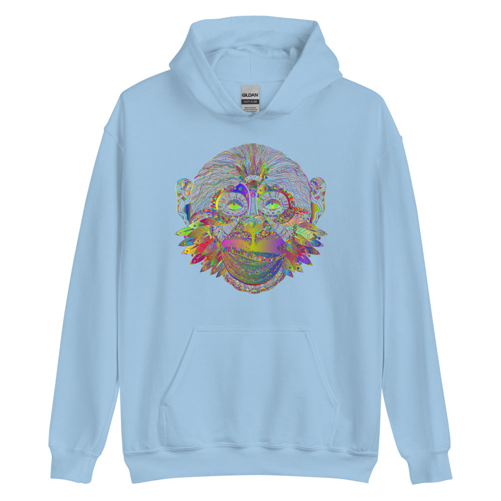 Multi Coloured Monkey Unisex Hoodie