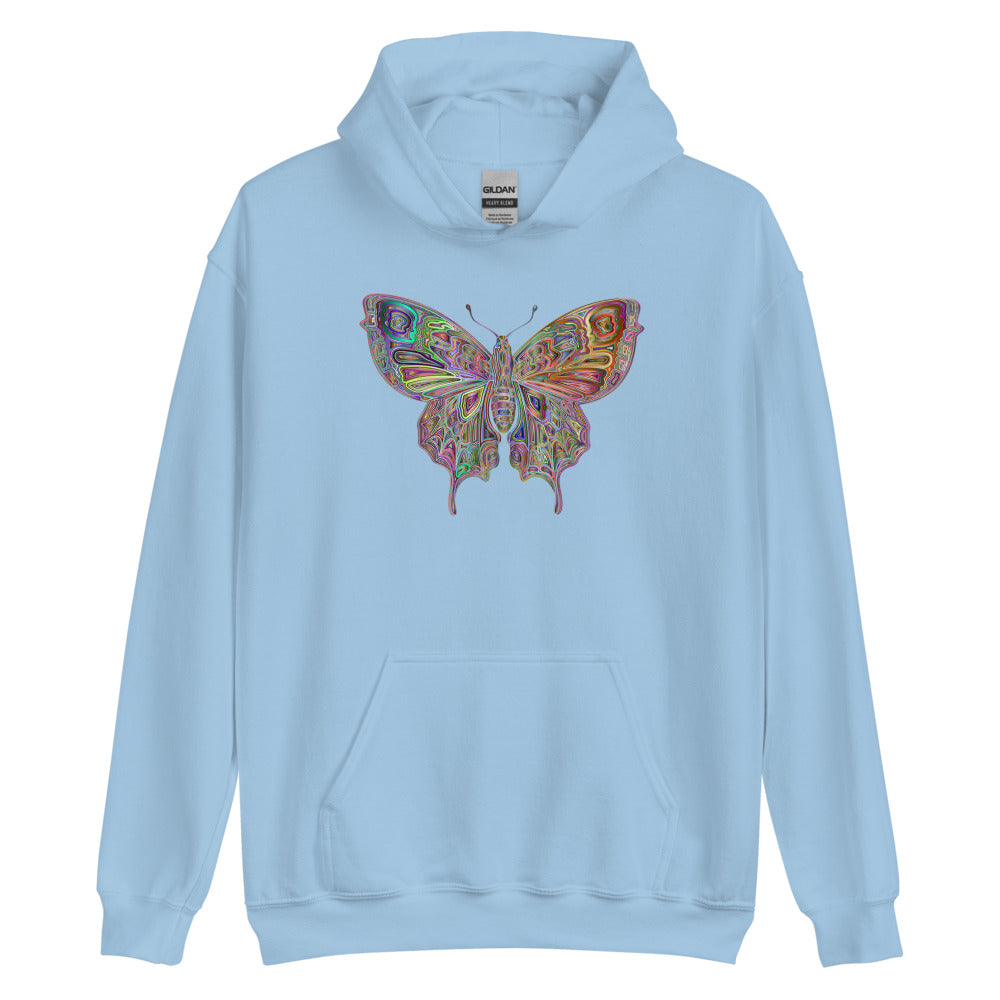 Multi Coloured Butterfly  Unisex Hoodie