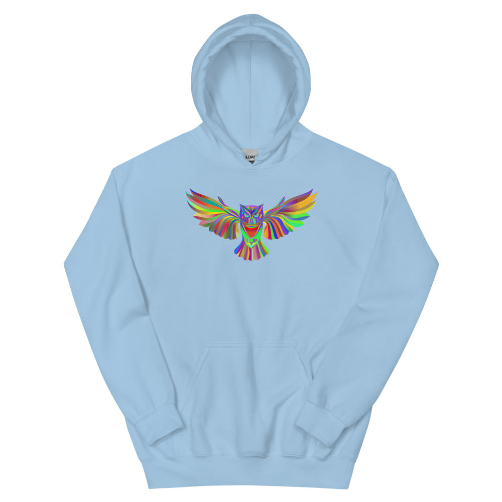 Multi Coloured Owl Unisex Hoodie