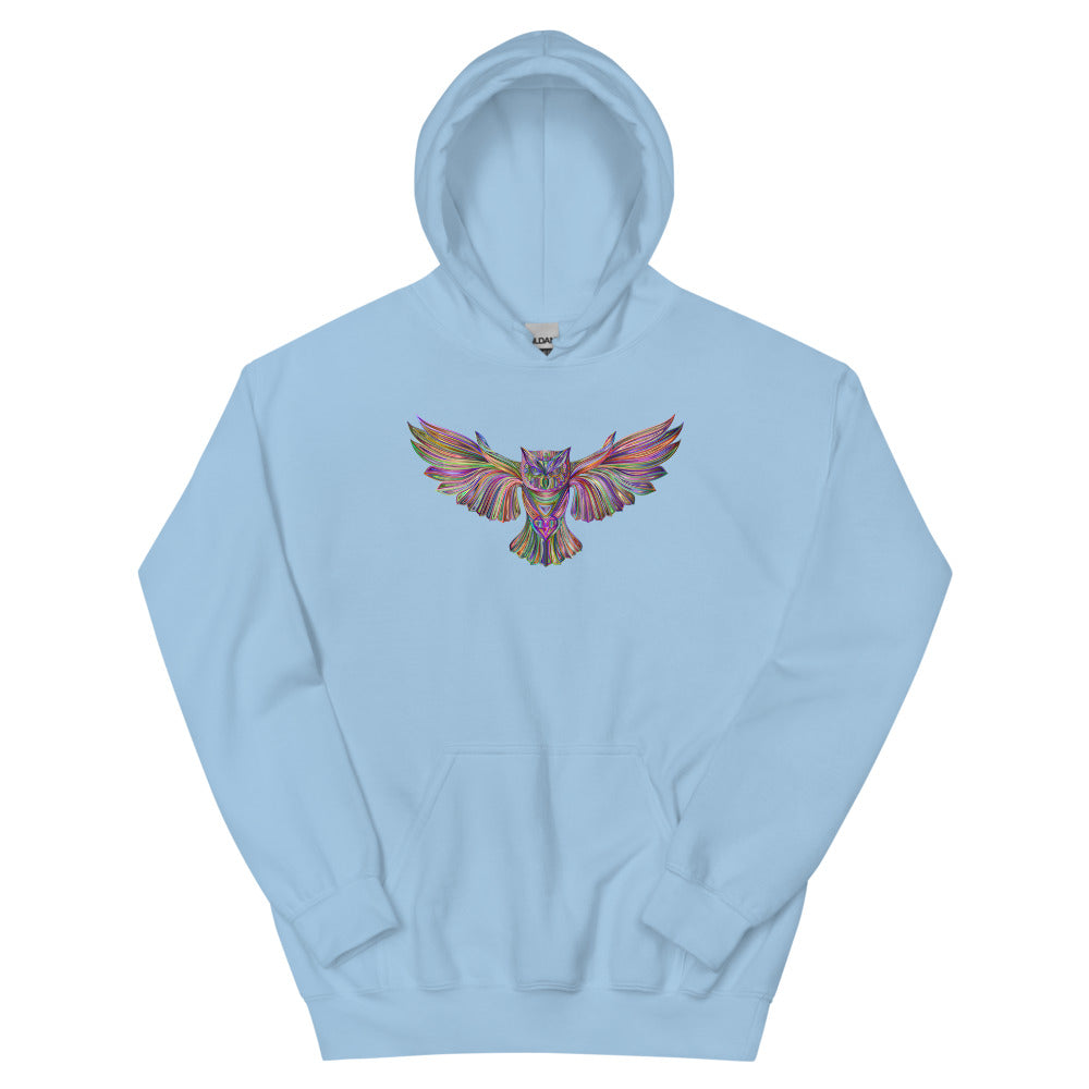 Multi Coloured Owl Unisex Hoodie