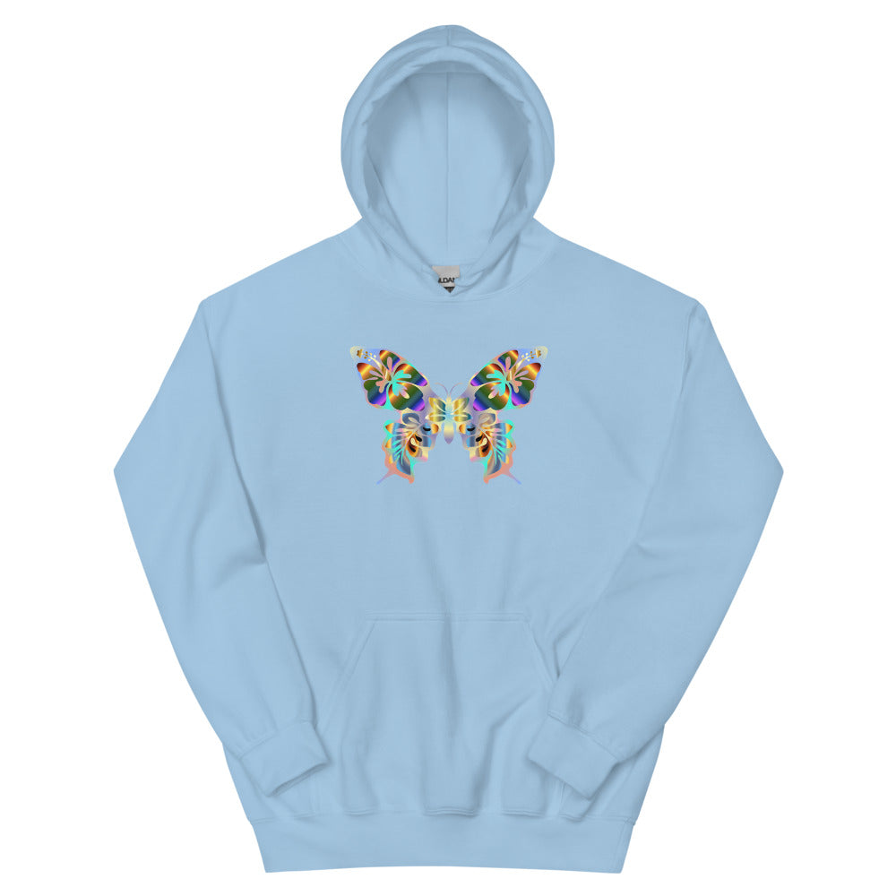 Multi Coloured Butterfly  Unisex Hoodie