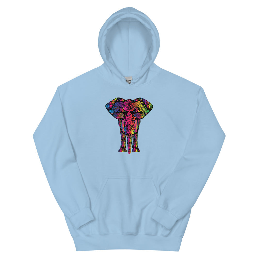 Elephant Face Colour Unisex Hoodie